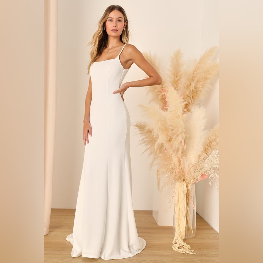 Lulu's Elegant White Wedding Dress